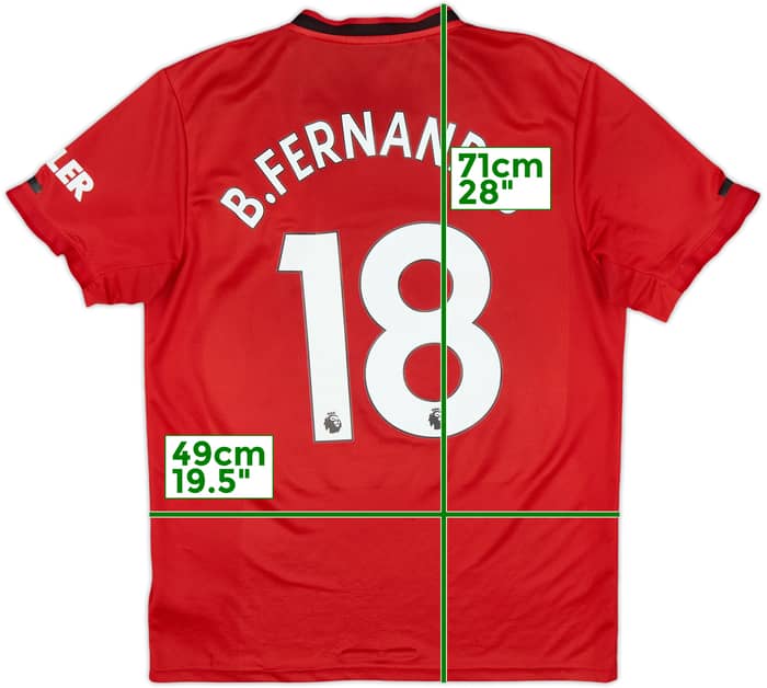 2019-20 Manchester United Home Shirt B.Fernandes #18 - 4/10 - (M)