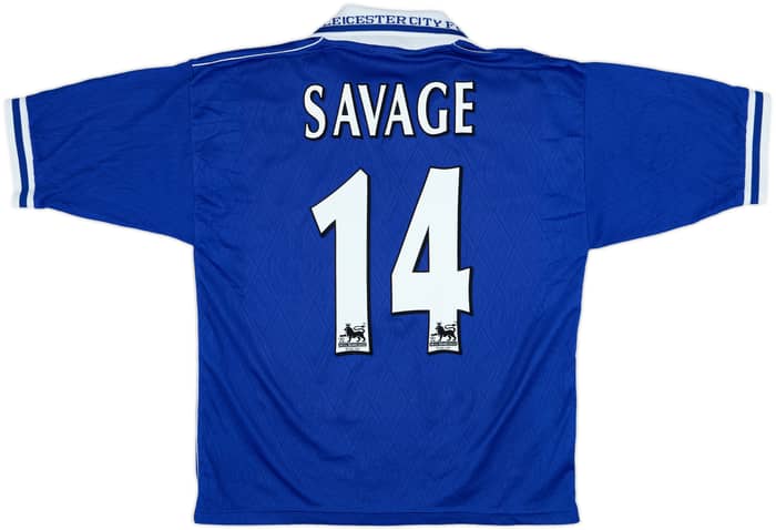 1998-00 Leicester Home Shirt Savage #14 - 8/10 - (M)