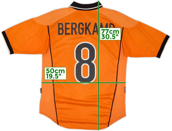 1998-00 Netherlands Home Shirt Bergkamp #8 - 8/10 - (M)