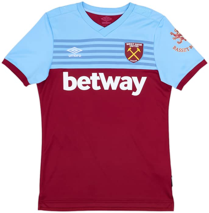 2019-20 West Ham Home Shirt Noble #16 - 8/10 - (S)