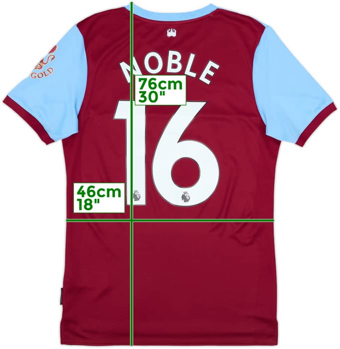 2019-20 West Ham Home Shirt Noble #16 - 8/10 - (S)