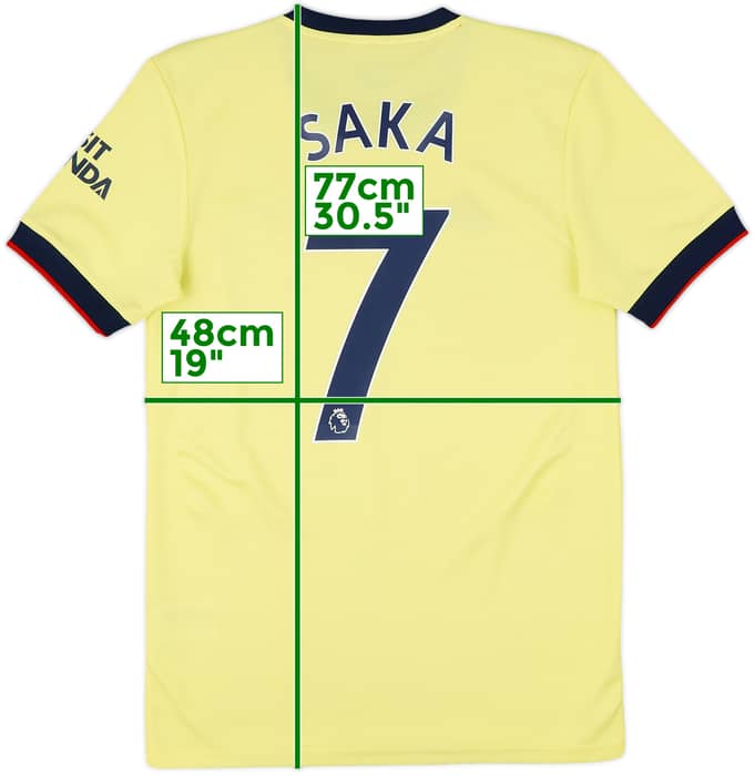 2021-22 Arsenal Away Shirt Saka #7 - 8/10 - (S)