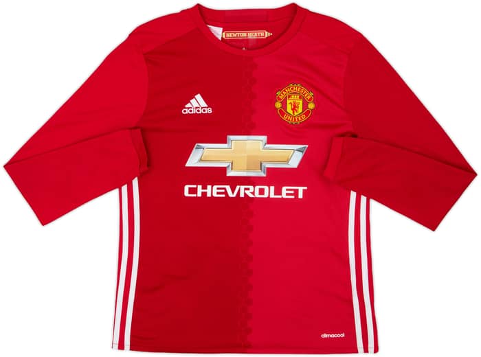 2016-17 Manchester United Home L/S Shirt Rooney #10 - 8/10 - (L.Boys)