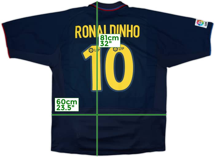 2003-04 Barcelona Third Shirt Ronaldinho #10 - 7/10 - (L)