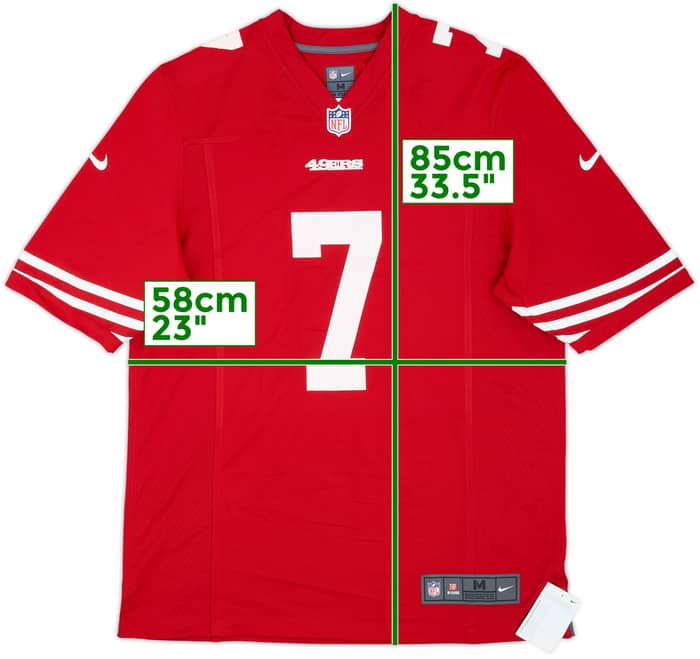 2012-16 San Francisco 49ers Kaepernick #7 Nike Game Home Jersey (M)
