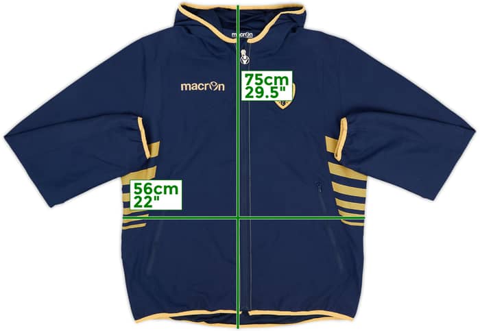 2013-14 Leeds United Macron Hooded Track Jacket - 8/10 - (M)