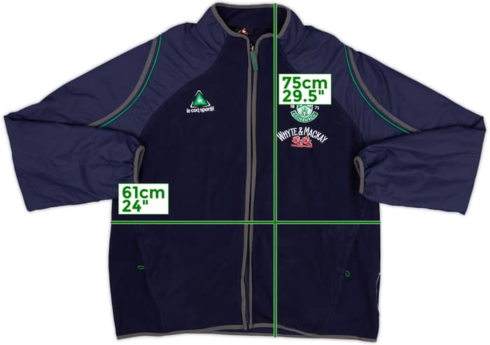 2008-09 Hibernian Le Coq Sportif 1/4 Zip Drill Top - 8/10 - (L)