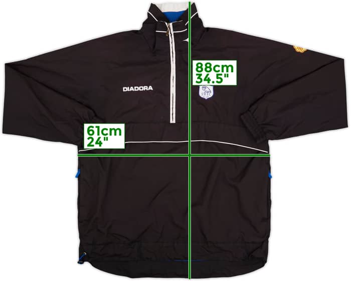 2001-03 Sheffield Wednesday Diadora 1/4 Zip Track Jacket - 8/10 - (S)