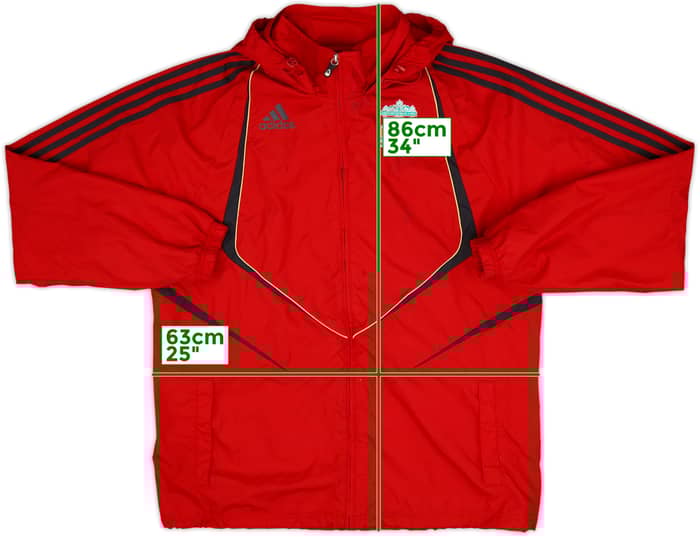2009-10 Liverpool adidas Hooded Rain Jacket - 6/10 - (L)