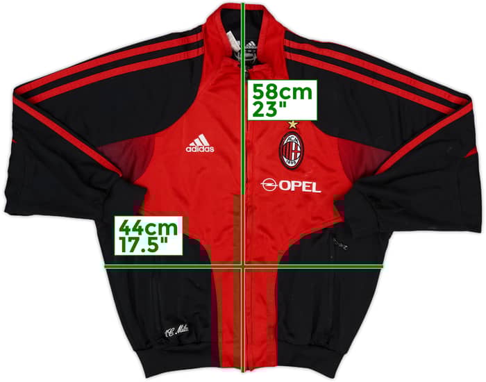 2004-05 AC Milan adidas Track Jacket - 8/10 - (S.Boys)