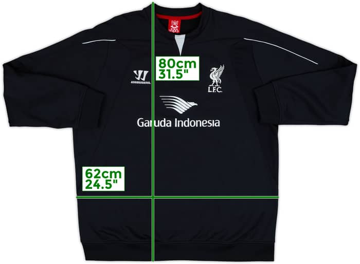 2014-15 Liverpool Warrior Sweat Top - 8/10 - (XXL)