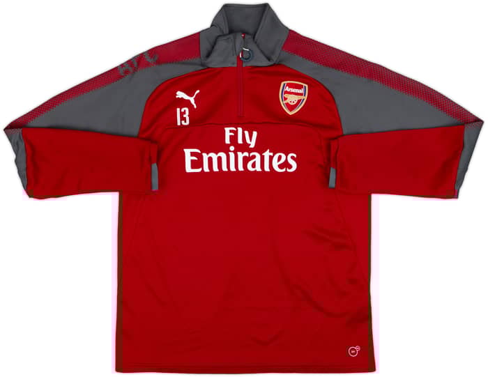 2017-18 Arsenal Player Issue Puma 1/4 Zip Drill Top #13 - 8/10 - (L.Boys)