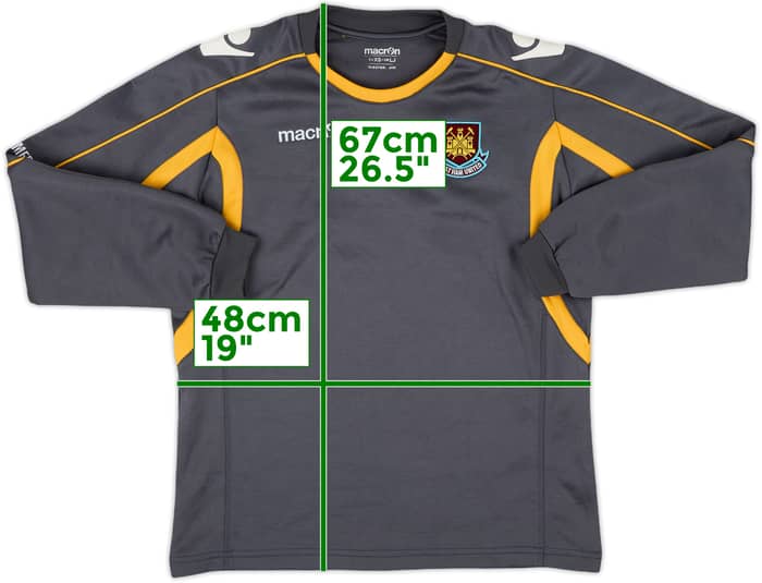 2012-13 West Ham Macron Sweat Top - 8/10 - (L.Boys)