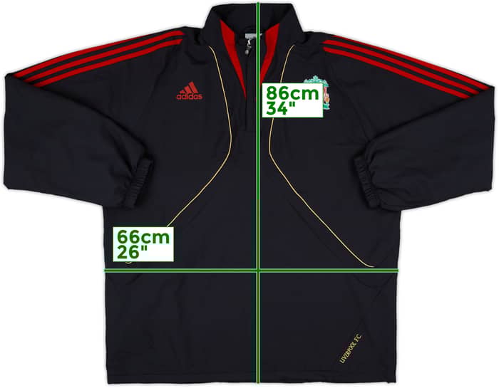 2009-10 Liverpool adidas 1/4 Zip Track Jacket - 6/10 - (XL)
