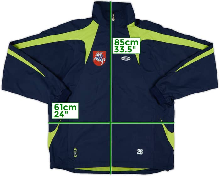 2006 Lithuania Saller Player Issue Track Jacket #26 - 8/10 - (L)