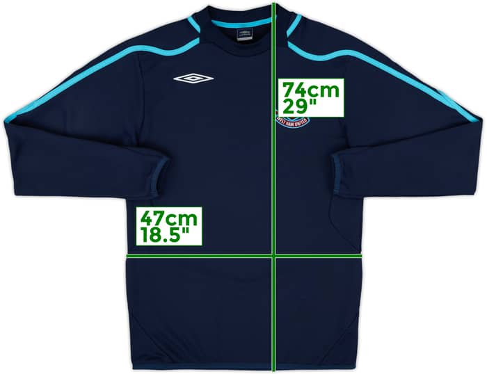 2009-10 West Ham Umbro Sweat Top - 8/10 - (S)