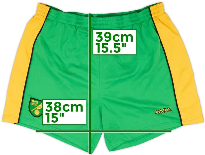 2003-04 Norwich Home Shorts - 6/10 - (XXL)