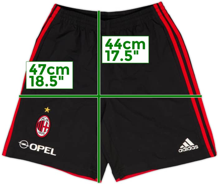 2004-05 AC Milan adidas Training Shorts - 9/10 - (S)
