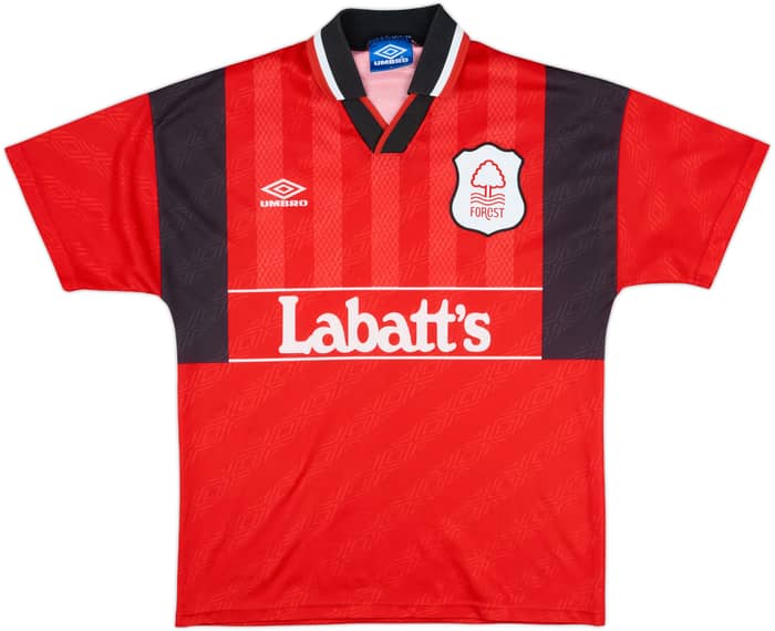 1994-96 Nottingham Forest Home Shirt Collymore #10 - 6/10 - (M)