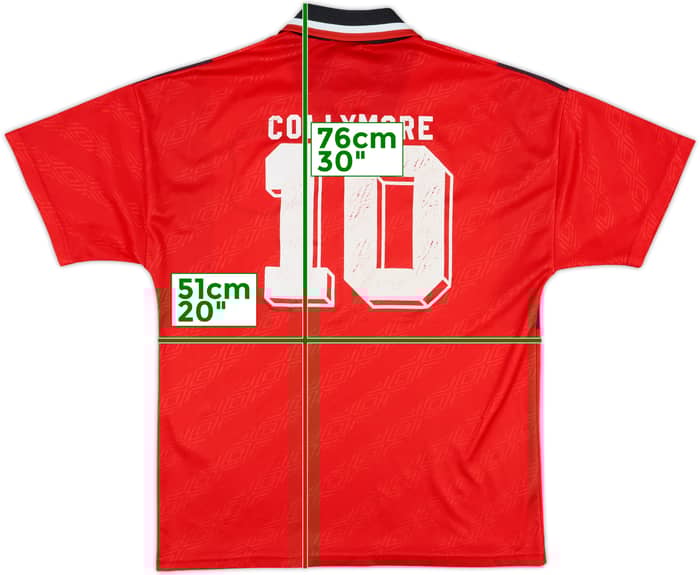 1994-96 Nottingham Forest Home Shirt Collymore #10 - 6/10 - (M)
