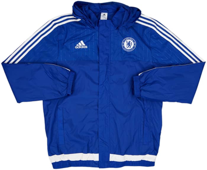 2015-16 Chelsea adidas Hooded Rain Coat - 8/10 - (L)