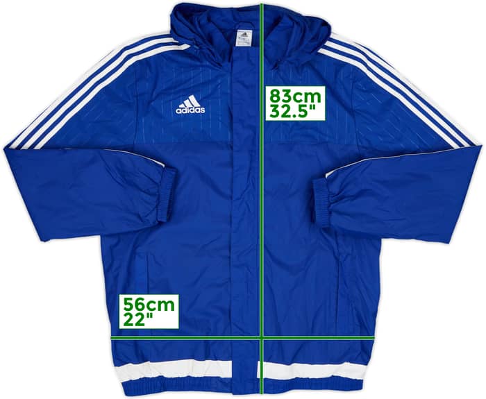 2015-16 Chelsea adidas Hooded Rain Coat - 8/10 - (L)