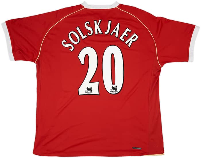 2006-07 Manchester United Home Shirt Solskjaer #20 - 5/10 - (XXL)