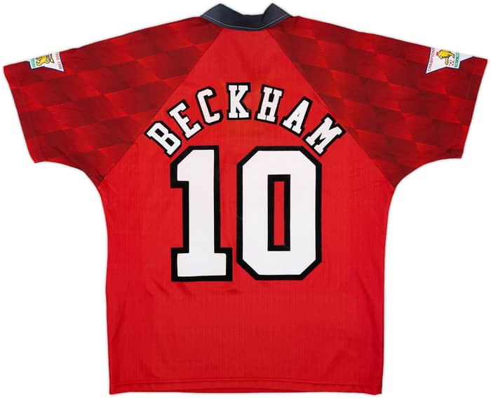 1996-98 Manchester United Home Shirt Beckham #10 - 7/10 - (M)