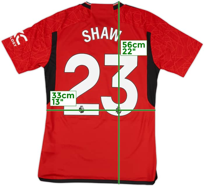 2023-24 Manchester United Home Shirt Shaw #23 (S)