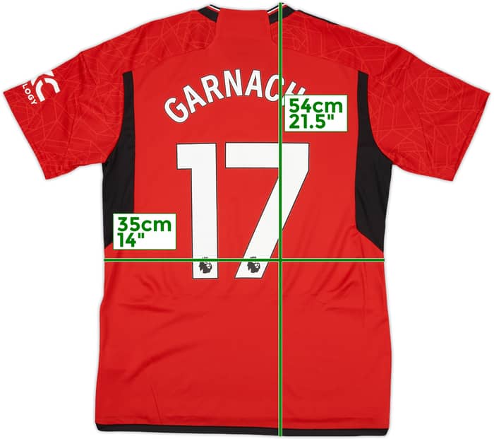 2023-24 Manchester United Home Shirt Garnacho #17 (L)