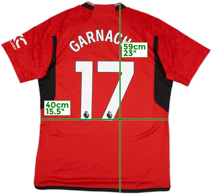2023-24 Manchester United Home Shirt Garnacho #17 (L)