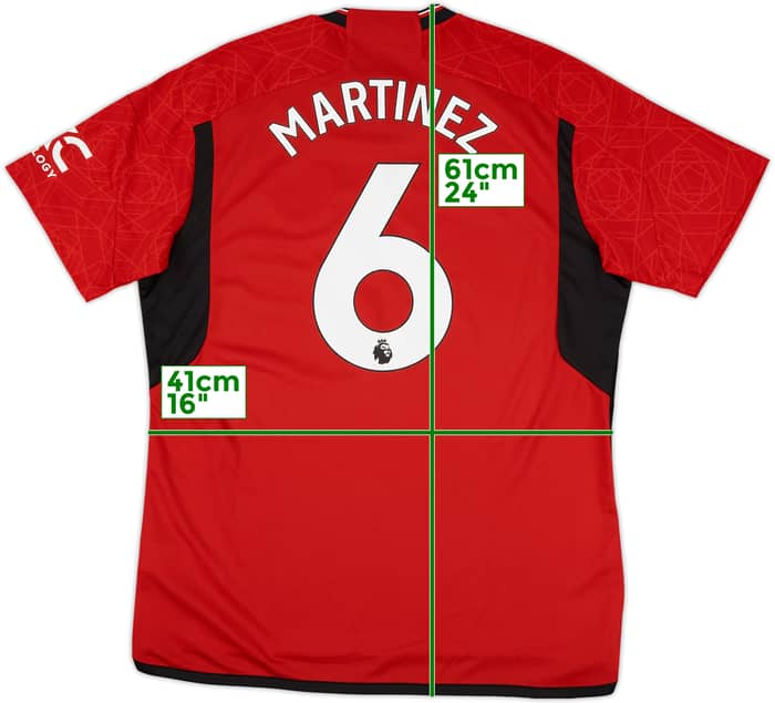 2023-24 Manchester United Home Shirt Martinez #6 (XL)