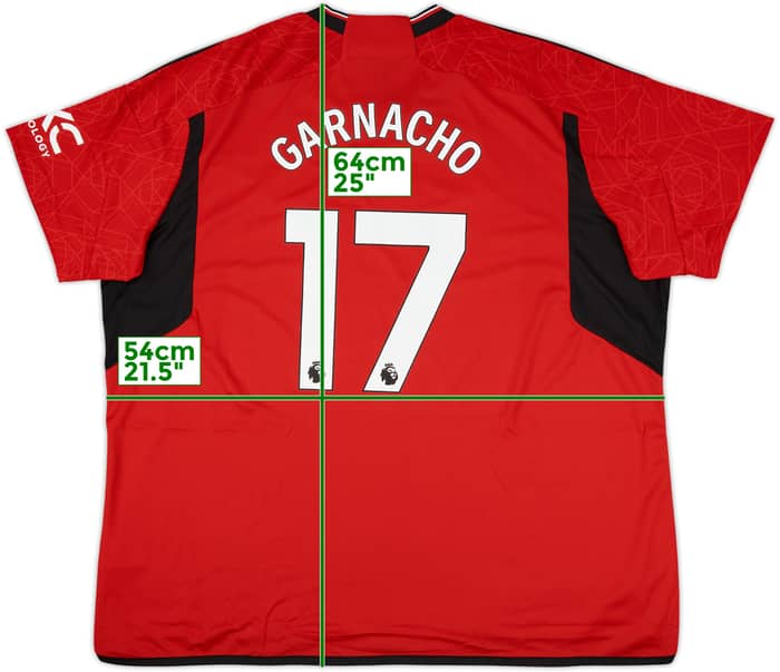 2023-24 Manchester United Home Shirt Garnacho #17 (4XL)