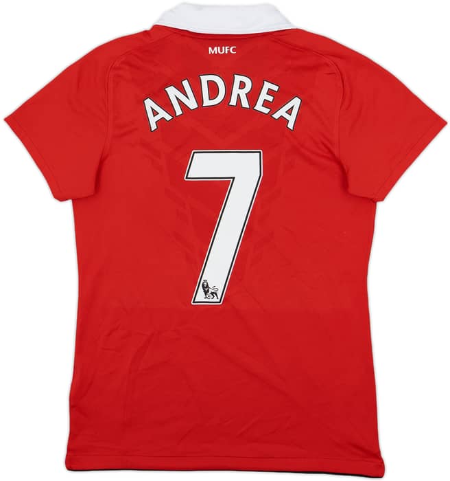 2010-11 Manchester United Home Shirt Andrea #7 - 9/10 - (Women's S)