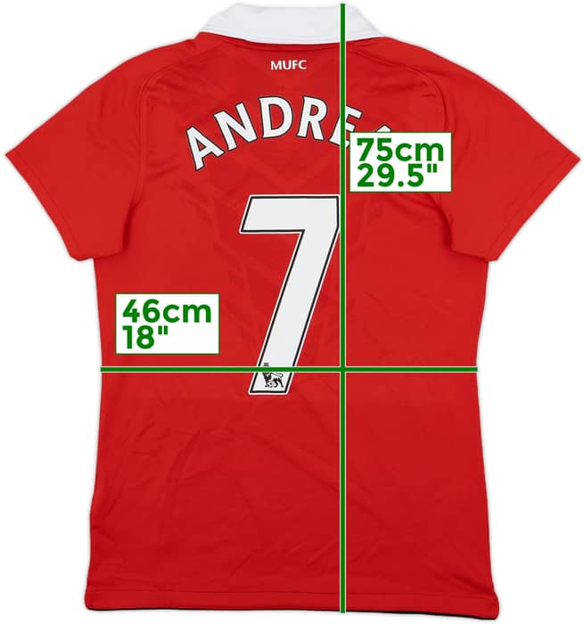 2010-11 Manchester United Home Shirt Andrea #7 - 9/10 - (Women's S)