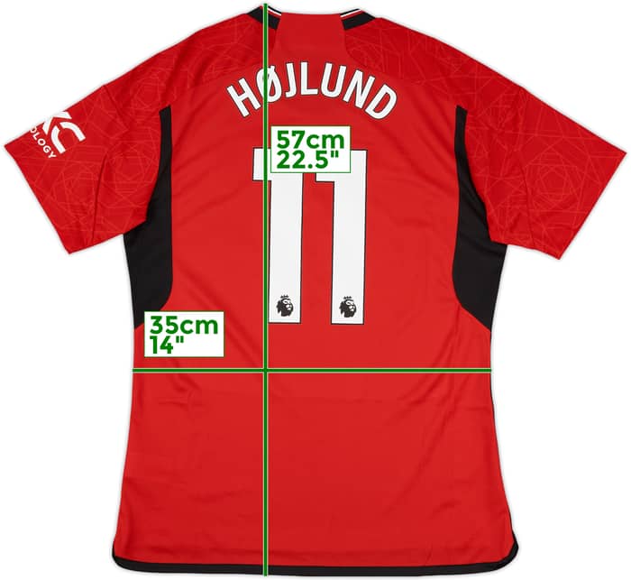 2023-24 Manchester United Home Shirt Højlund #11 (L)