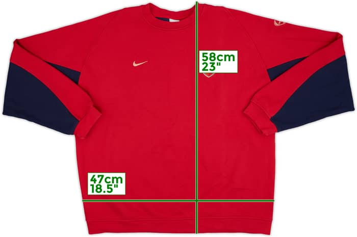 2003-04 Arsenal Nike Sweat Top - 9/10 - (XXL)