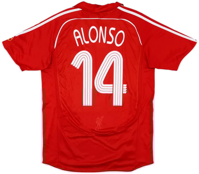 2006-08 Liverpool Home Shirt Alonso #14 - 7/10 - (L)