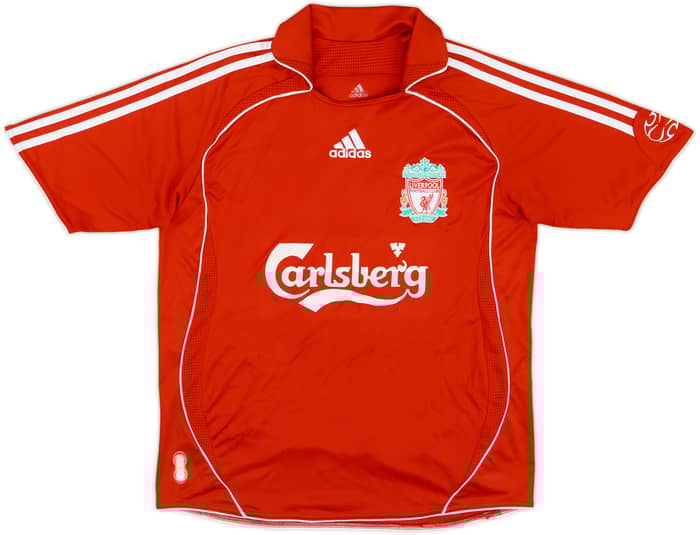 2006-08 Liverpool Home Shirt Gerrard #8 - 6/10 - (L.Boys)