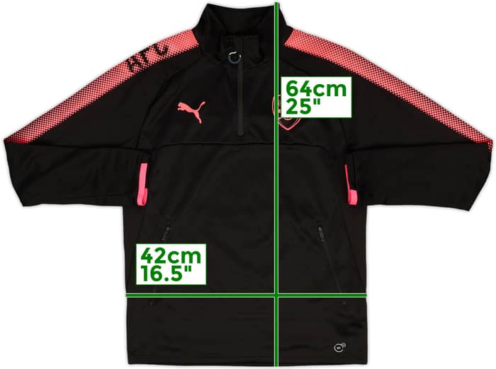 2018-19 Arsenal Puma 1/4 Zip Training Top - 8/10 - (S)