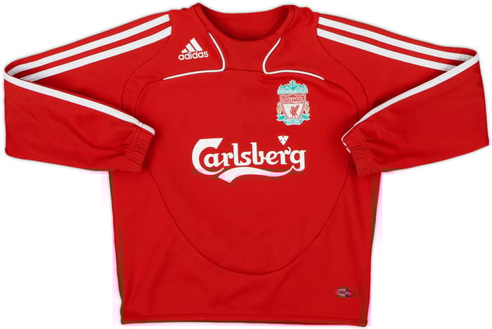 2008-09 Liverpool adidas Sweat Top - 7/10 - (7-8 Years)