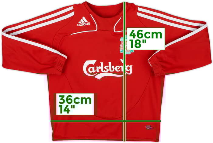 2008-09 Liverpool adidas Sweat Top - 7/10 - (7-8 Years)