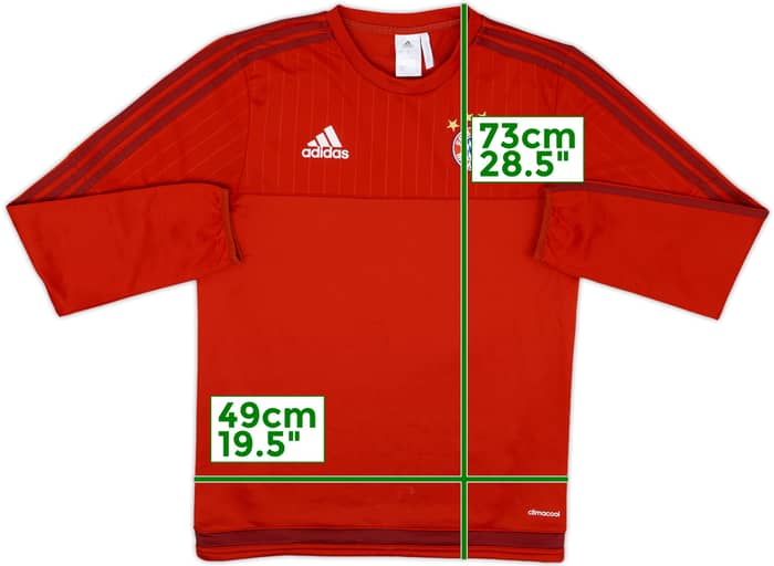 2015-16 Bayern Munich adidas Sweat Top - 8/10 - (S)