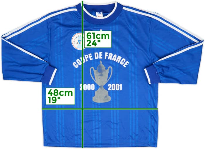 2000-01 Coupe de France adidas Template L/S Shirt #11 - 6/10 - (XL)