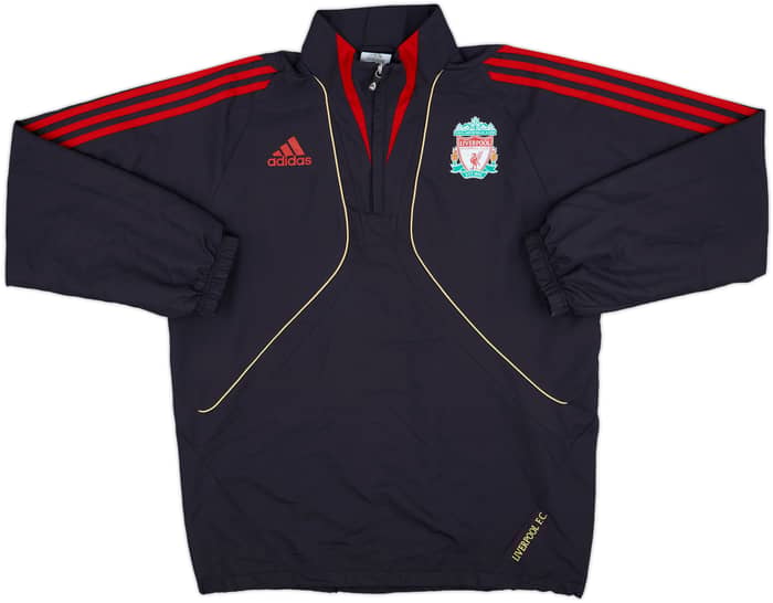 2009-10 Liverpool adidas 1/4 Zip Drill Top - 8/10 - (M)