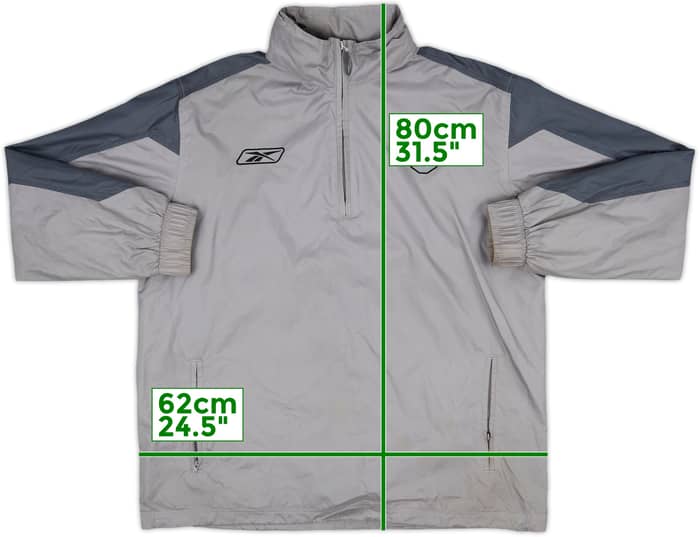 2004-05 Liverpool Reebok 1/4 Zip Hooded Rain Coat - 9/10 - (M)