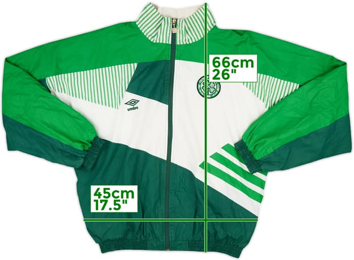 1991-92 Celtic Umbro Track Jacket - 7/10 - (XL)
