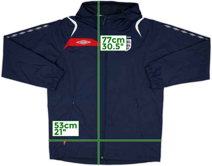 2007-08 England Umbro Hooded Rain Jacket - 9/10 - (XL)