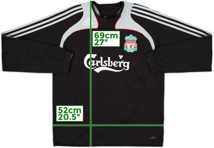 2008-09 Liverpool adidas Sweat Top - 9/10 - (S)