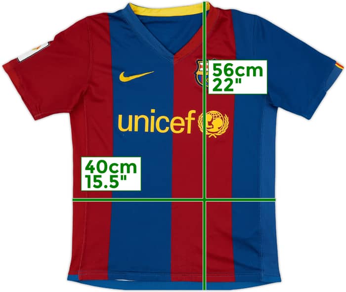 2008-09 Barcelona Home Shirt - 7/10 - (S.Boys)